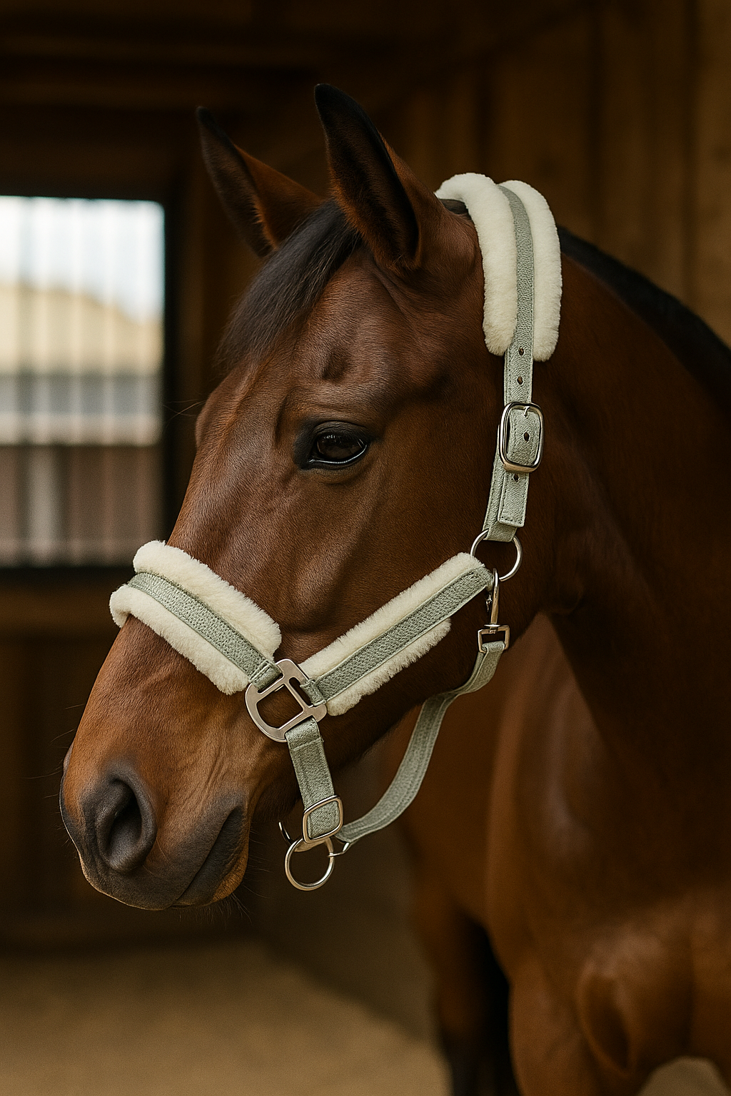 Langdale Fleece Head Collar- Sage or Pewter
